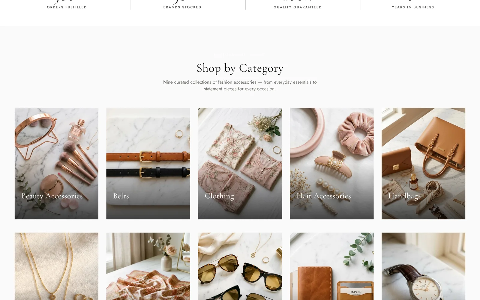 Ziva Collection — additional section 1 of the live site